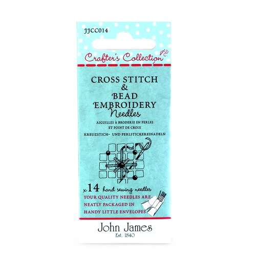 John James - Set of 6 Size 18/22 Needles for Cross Stitch & Needlepoint  #JJ19882