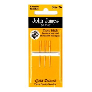 Gold Plated Tapestry / Cross Stitch Needle - Blister Packs