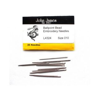 Ballpoint Bead Embroidery Needles - 25 needles per pack